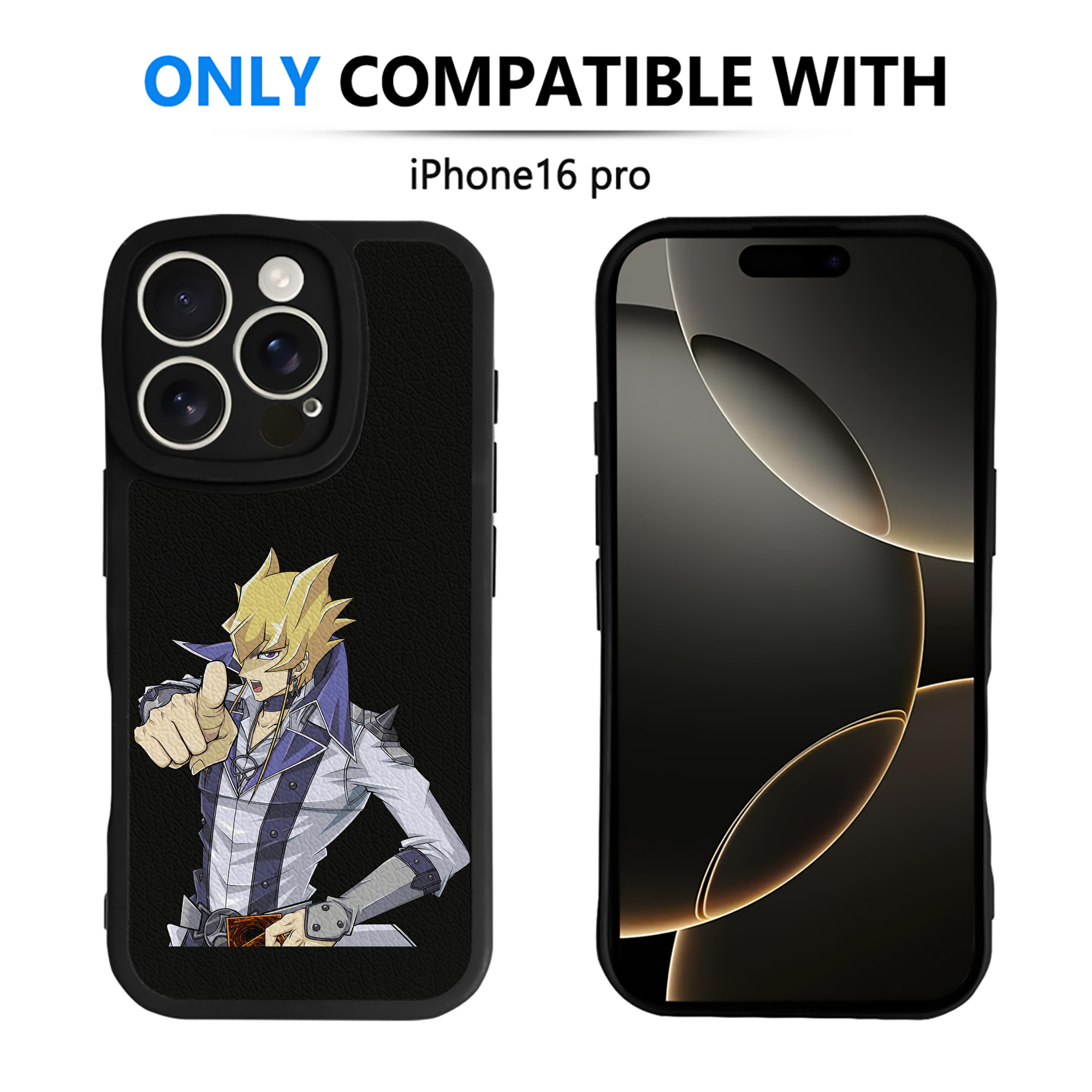 （画像用） 遊☆戯☆王 Yu-Gi-Oh! 【iPhone 16シリーズ対応】シリコンスマホケース（レザー調） 材質：シリコン